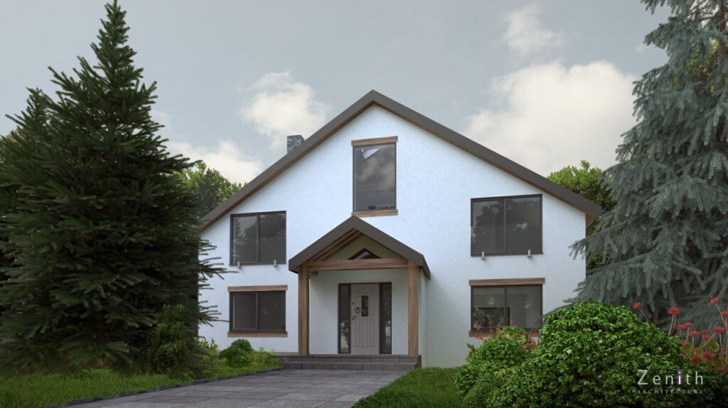 Artist's impression of Daryl and Hannah's completed renovation 