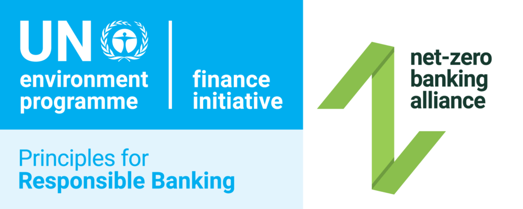 Ecology is a member of the net zero banking alliance, and the Principles for Responsible Banking