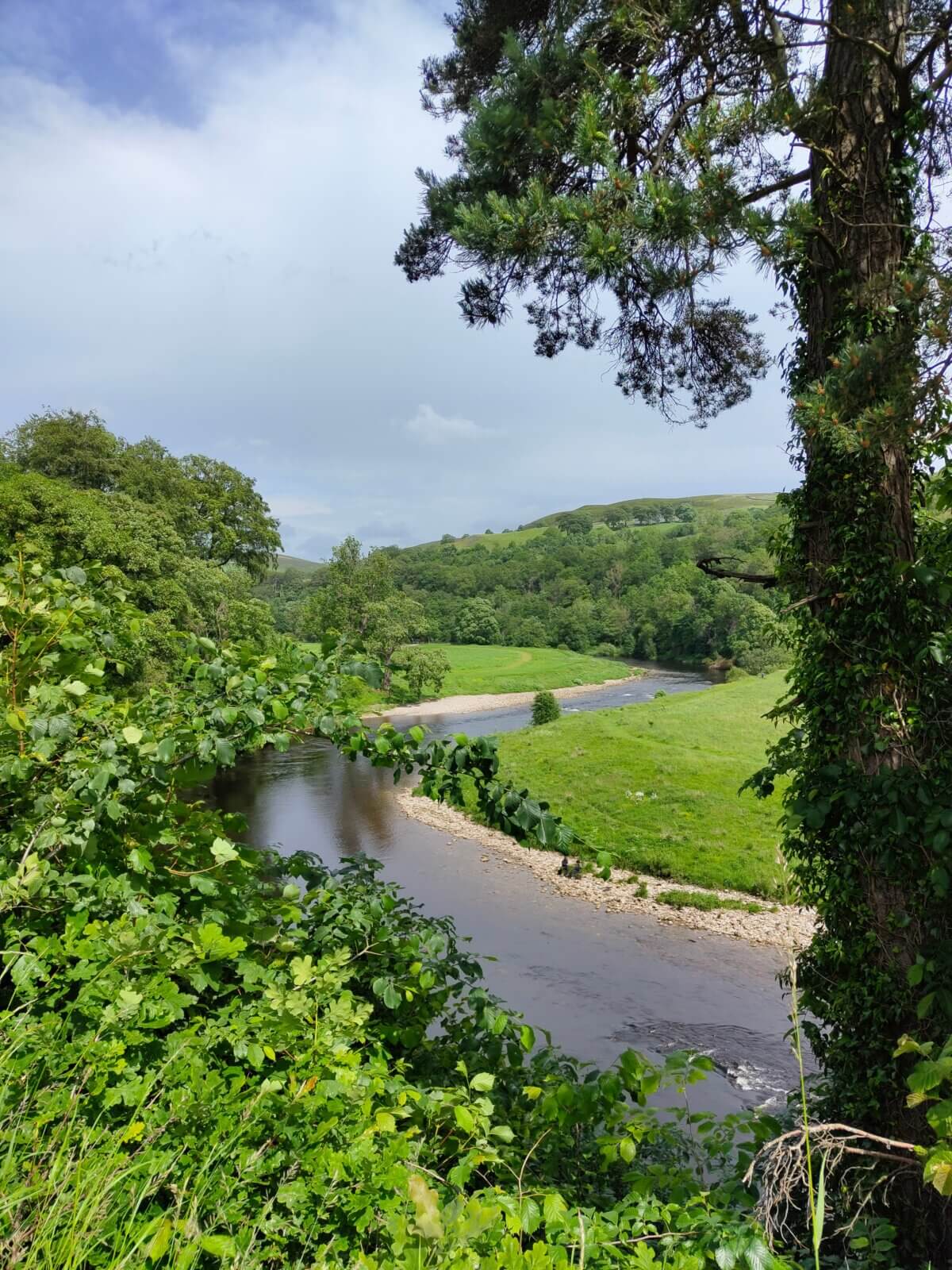 A general view of the River Wharfe flowing through the Bolton Abbey Estate.